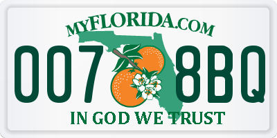 FL license plate 0078BQ