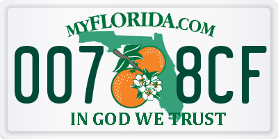 FL license plate 0078CF