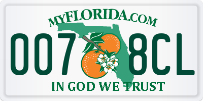 FL license plate 0078CL