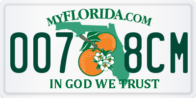 FL license plate 0078CM