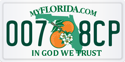 FL license plate 0078CP