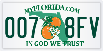 FL license plate 0078FV
