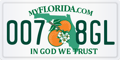 FL license plate 0078GL