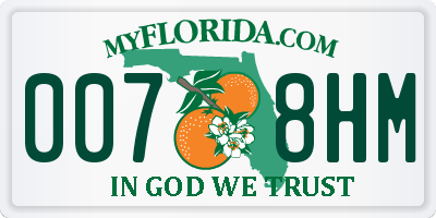 FL license plate 0078HM