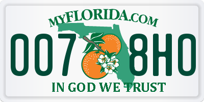 FL license plate 0078HO