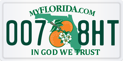 FL license plate 0078HT