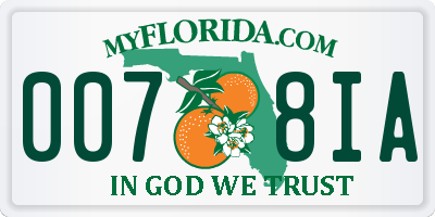 FL license plate 0078IA
