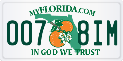 FL license plate 0078IM