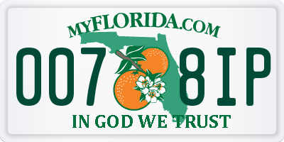 FL license plate 0078IP