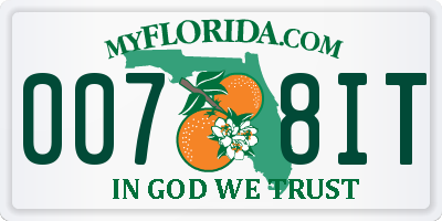 FL license plate 0078IT