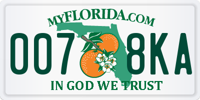 FL license plate 0078KA
