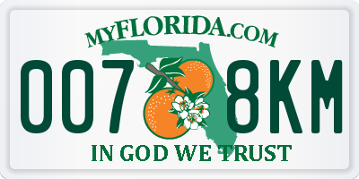 FL license plate 0078KM