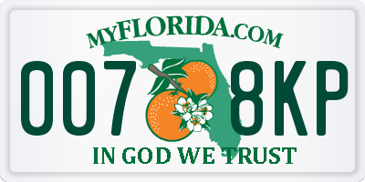 FL license plate 0078KP