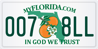 FL license plate 0078LL