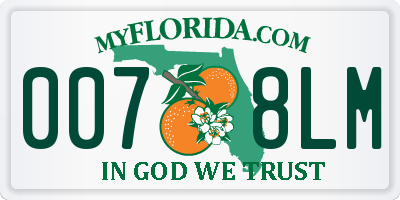 FL license plate 0078LM