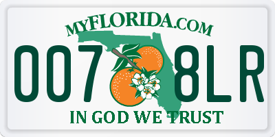 FL license plate 0078LR
