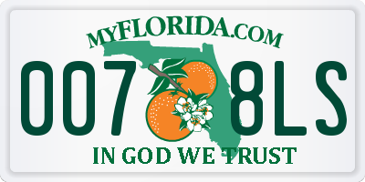 FL license plate 0078LS