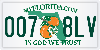 FL license plate 0078LV