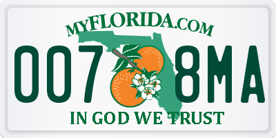 FL license plate 0078MA