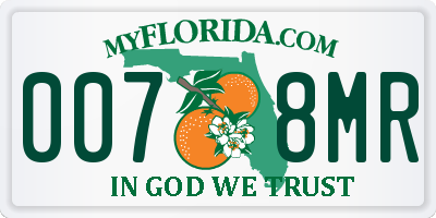 FL license plate 0078MR