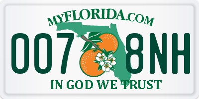FL license plate 0078NH