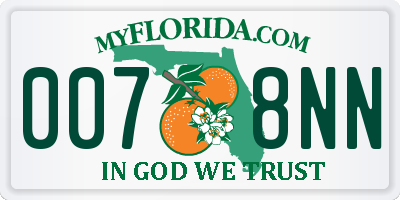 FL license plate 0078NN