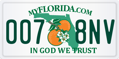 FL license plate 0078NV