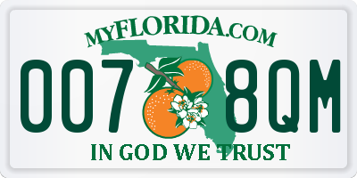 FL license plate 0078QM