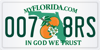 FL license plate 0078RS