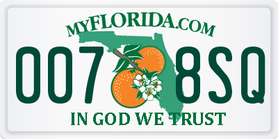 FL license plate 0078SQ