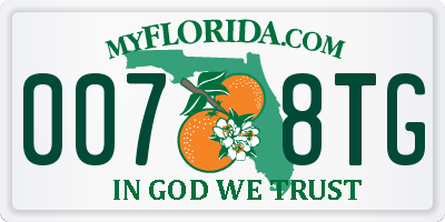 FL license plate 0078TG