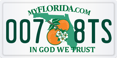 FL license plate 0078TS