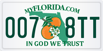 FL license plate 0078TT