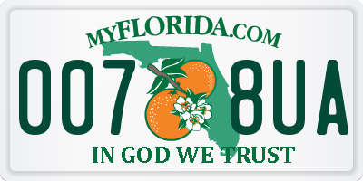 FL license plate 0078UA