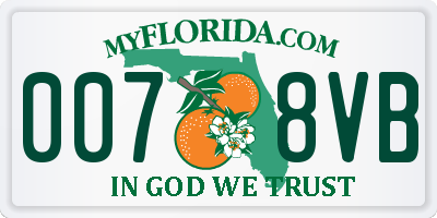 FL license plate 0078VB