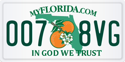 FL license plate 0078VG