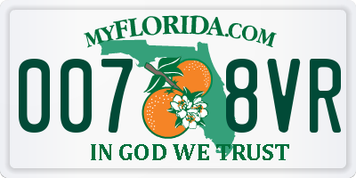 FL license plate 0078VR