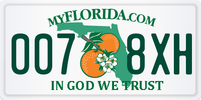FL license plate 0078XH