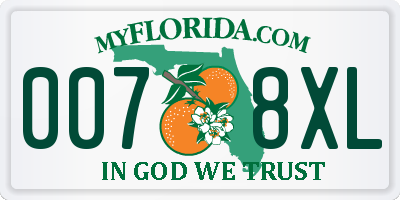 FL license plate 0078XL