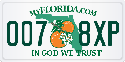 FL license plate 0078XP