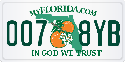 FL license plate 0078YB