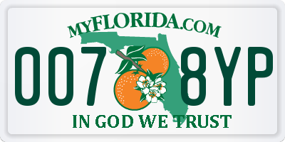 FL license plate 0078YP