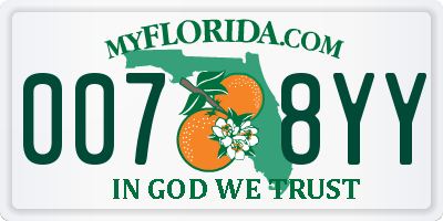 FL license plate 0078YY