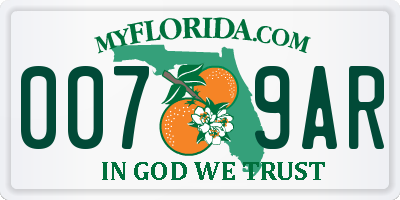 FL license plate 0079AR