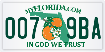 FL license plate 0079BA