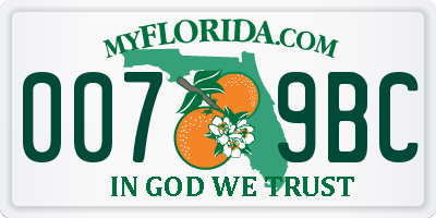 FL license plate 0079BC