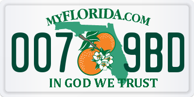 FL license plate 0079BD