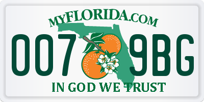 FL license plate 0079BG