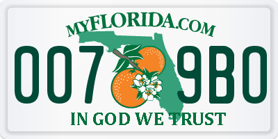 FL license plate 0079BO