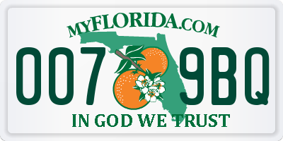 FL license plate 0079BQ